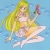 Q-ko in white with her gun
